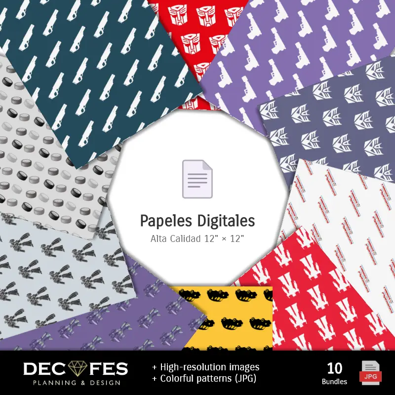 Collages | Transformateurs de scrapbook - Conceptions imprimables pour les manuels