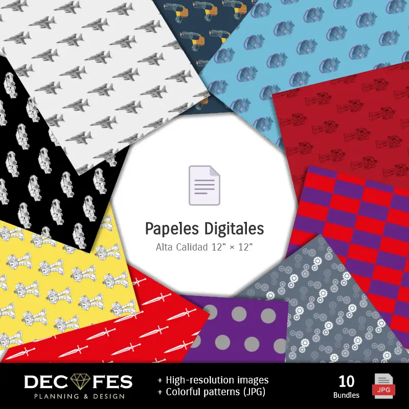 Collages | Papel Digital Transformers - Imprimíveis para Scrapbook e DIY