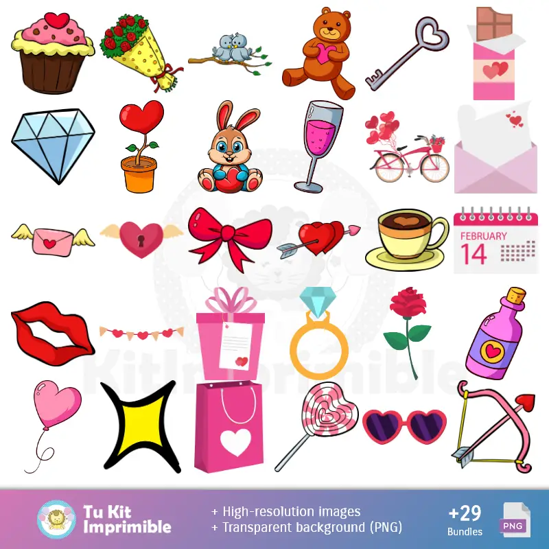 バレンタイン基金 - デジタルデコレーションペーパー