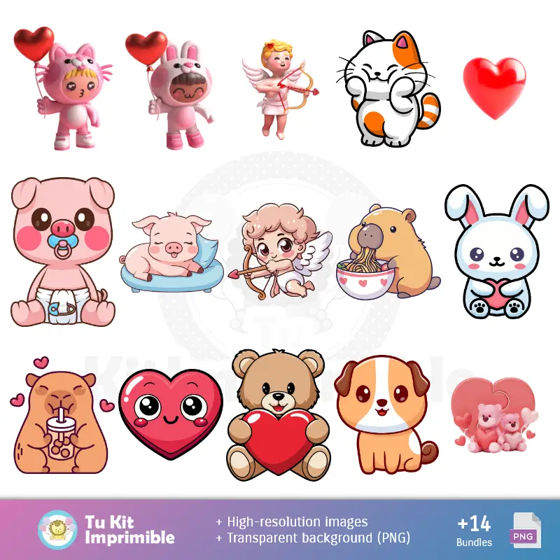 Valentine's Fund - Digital Decor Papers