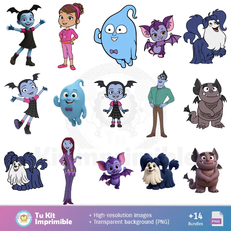 Personajes | Sfondi vampiro - Carte di decorazione digitale