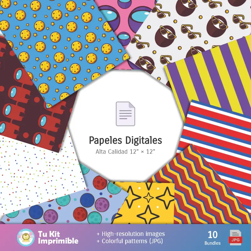 Collages | Tra Us modelli e texture - Scrapbook e kit partito