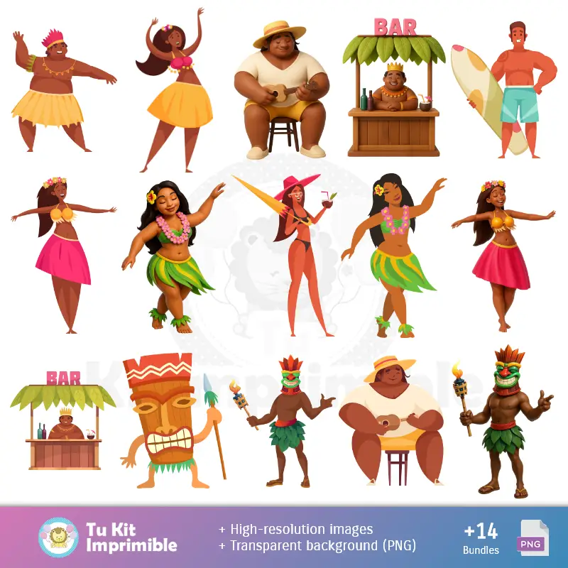 Wallpapers Fiesta Hawaii Aloha - Digital Decoration Papers