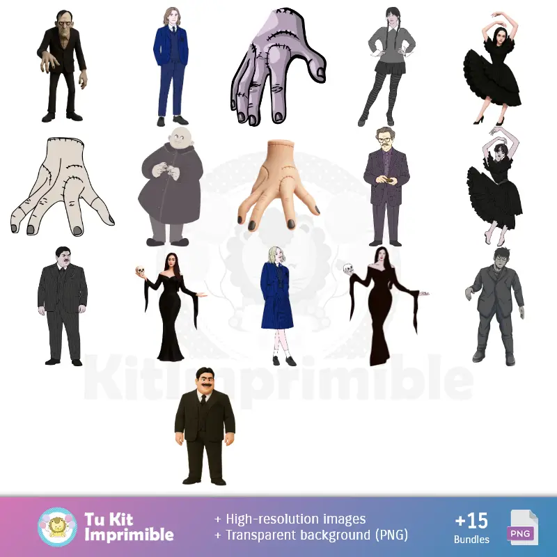 Personajes | Hintergrundbilder Merlina - Digitale Dekorpapiere