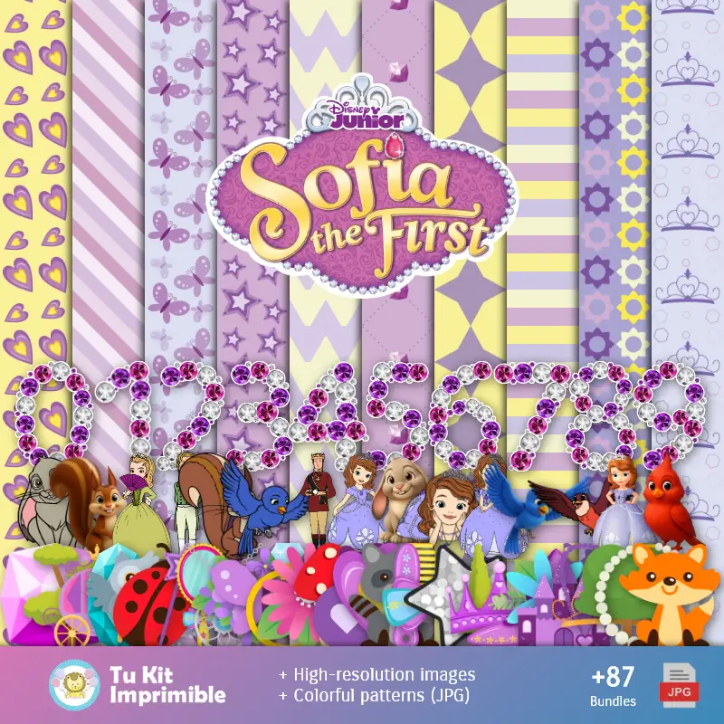 Tapeten Prinzessin Sofia - Digitale Dekor Papiere