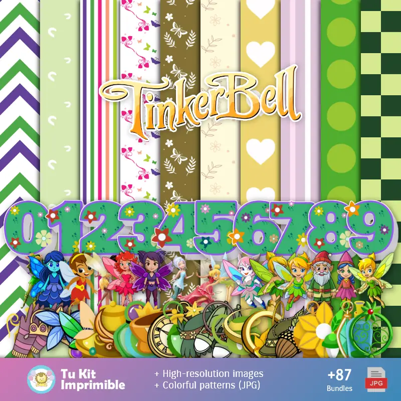 Hintergrundbilder Tinker Bell - Digitale Dekorpapiere