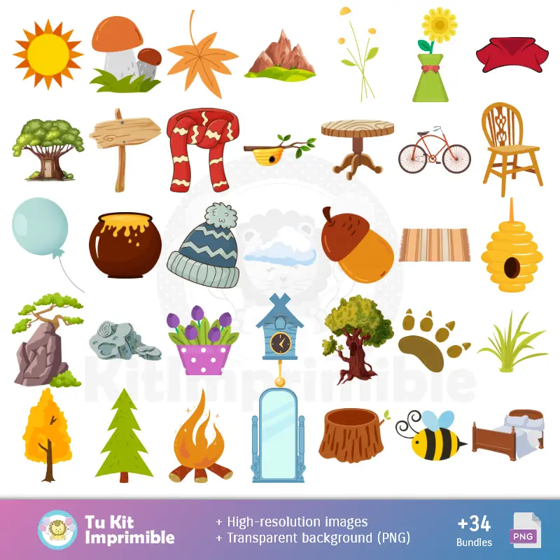 विनी द पूह पैटर्न और बनावट - स्क्रैपबुक और पार्टी किट