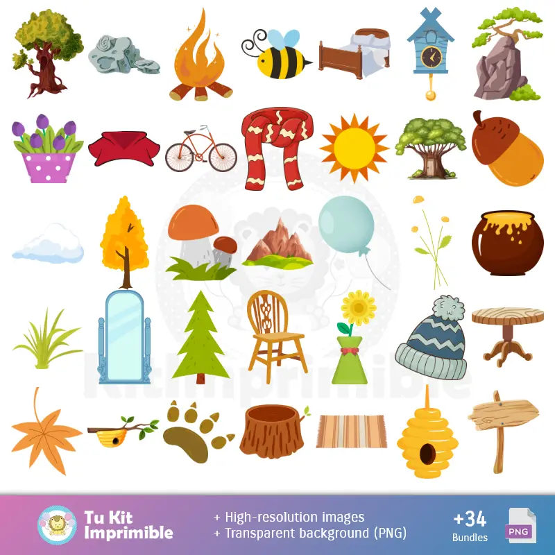 Accesorios | Fundos Winnie the Pooh - Papeles Digitales para Decoração