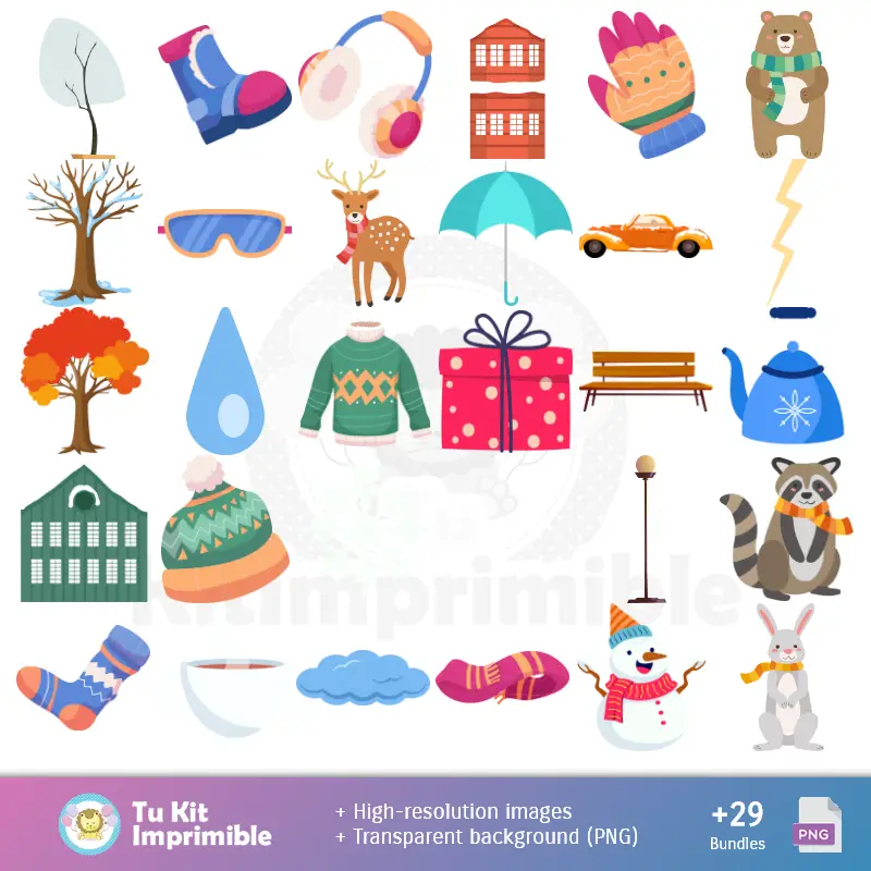 Accesorios | Schemi e texture invernali - Scrapbook e kit partito