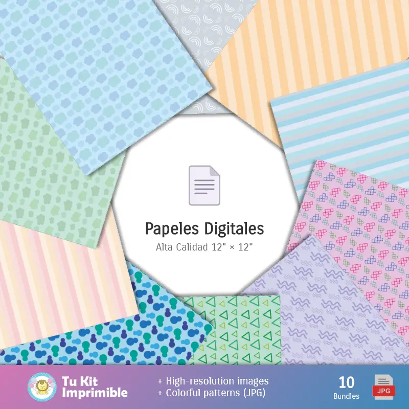 Números Temáticos | Schemi e texture invernali - Scrapbook e kit partito