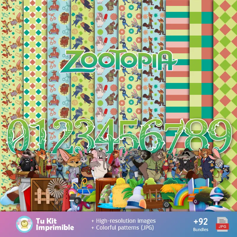 Carta da parati Zootopia - Carte di Decorazione Digitale