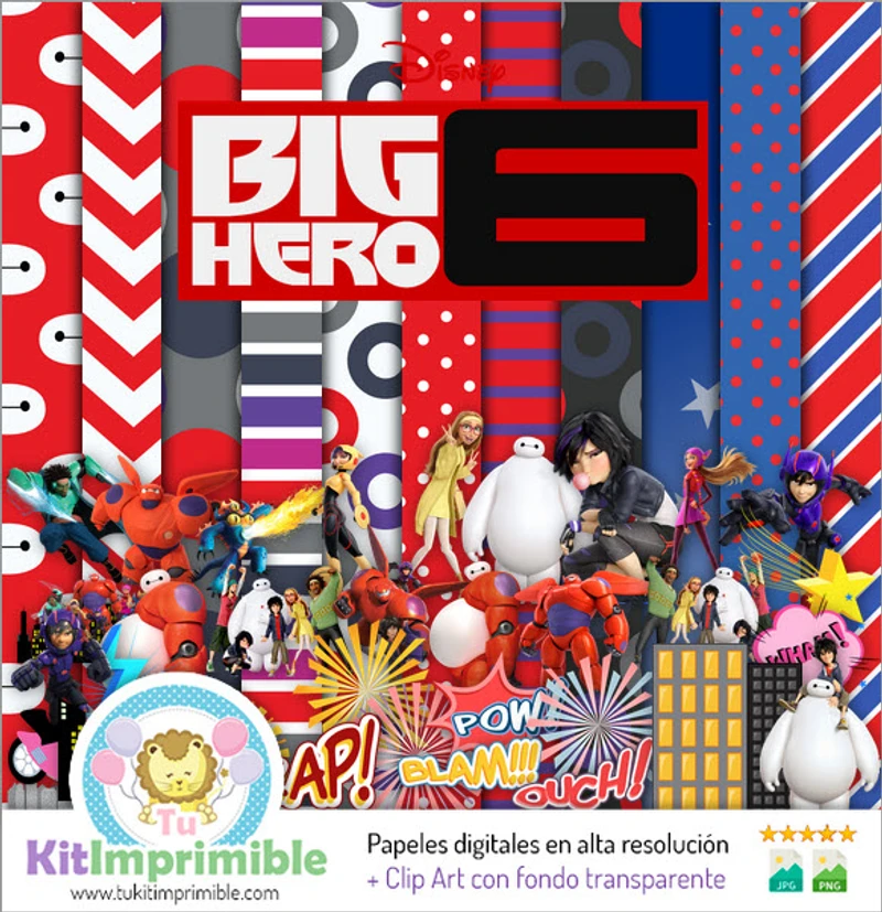 Album Big Hero 6 Set completo digitale Artigianato - M4