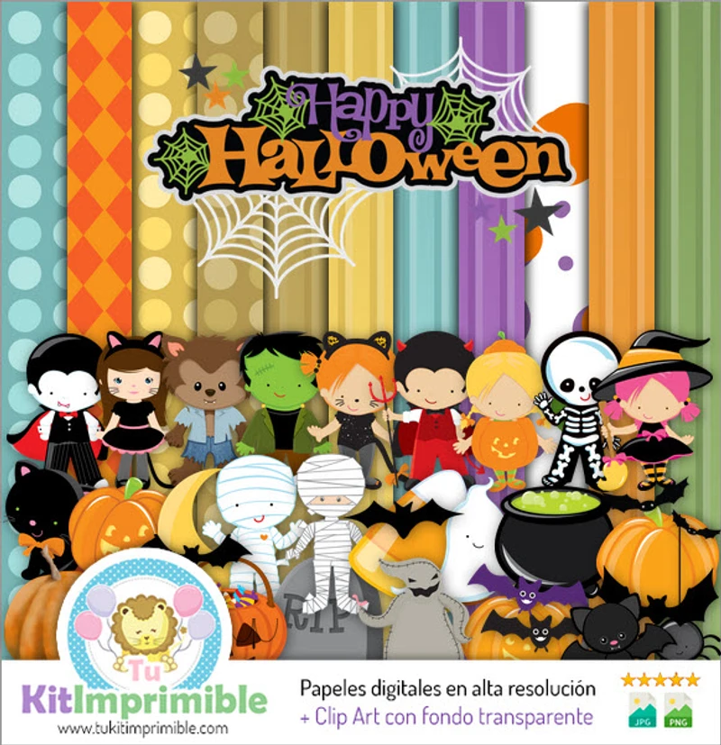 Album digitale di Halloween con texture creative - M7