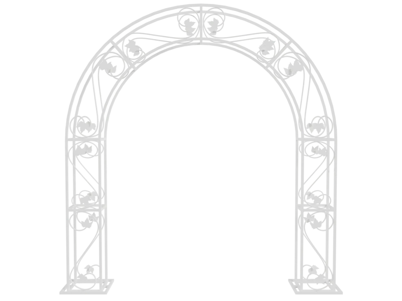 Arco floral para os noivos