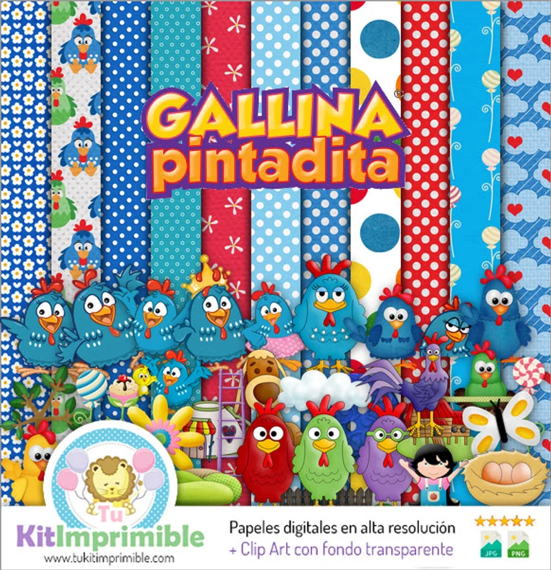 Carta per inviti digitali Little Painted Hen - M5