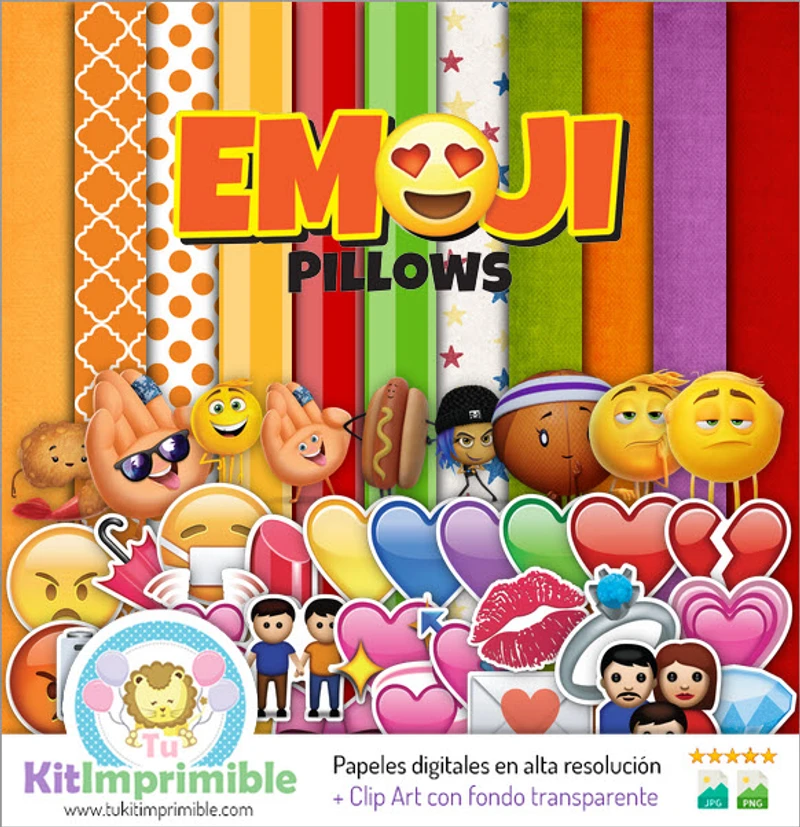 Conjunto completo de emojis digitais para scrapbook - M4