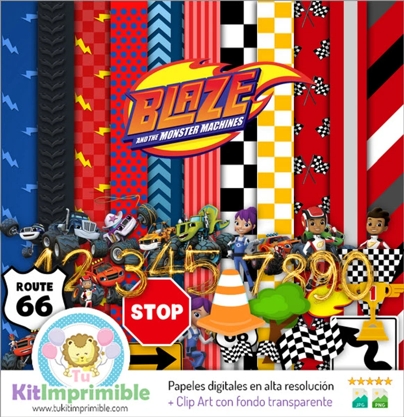 Conjunto completo de scrapbook digital Blaze para artesanato - M4