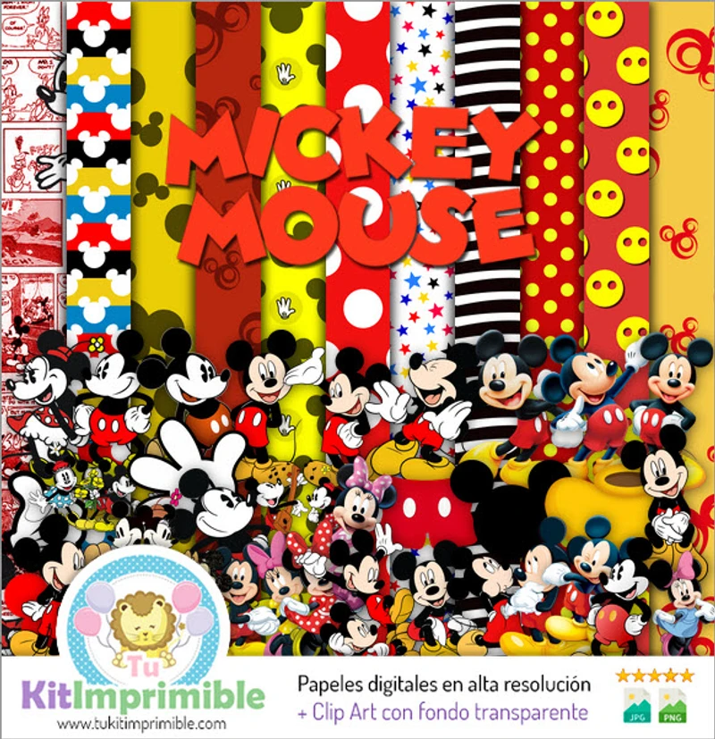 Convites digitais do Mickey Mouse da Disney - M5
