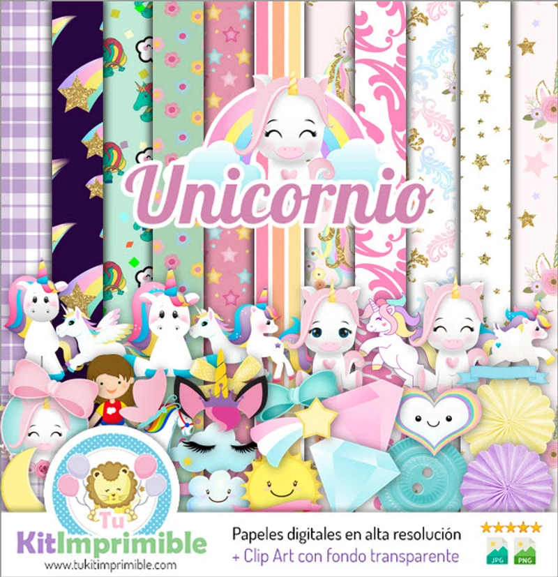 Convites Mágicos da Digital Unicorn Papers - M5