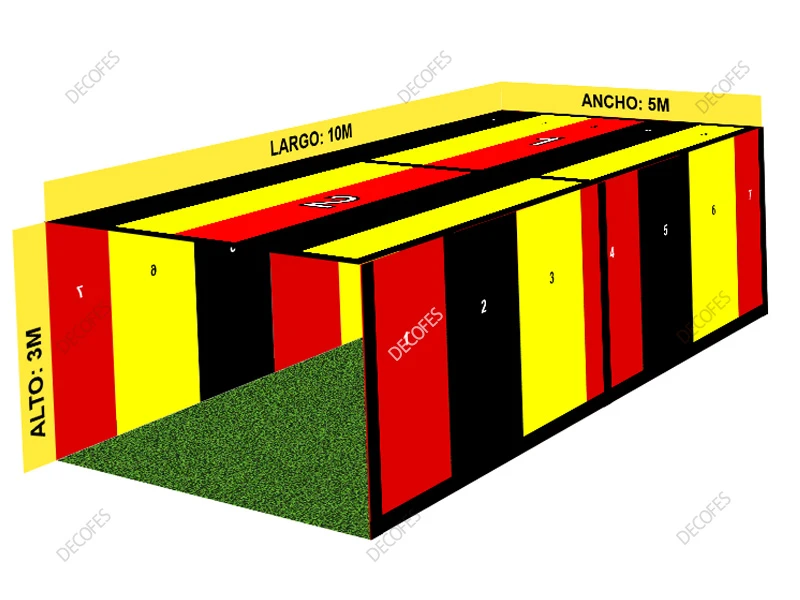 Crucetas y coderas para toldo para eventos de 5m x 10m
