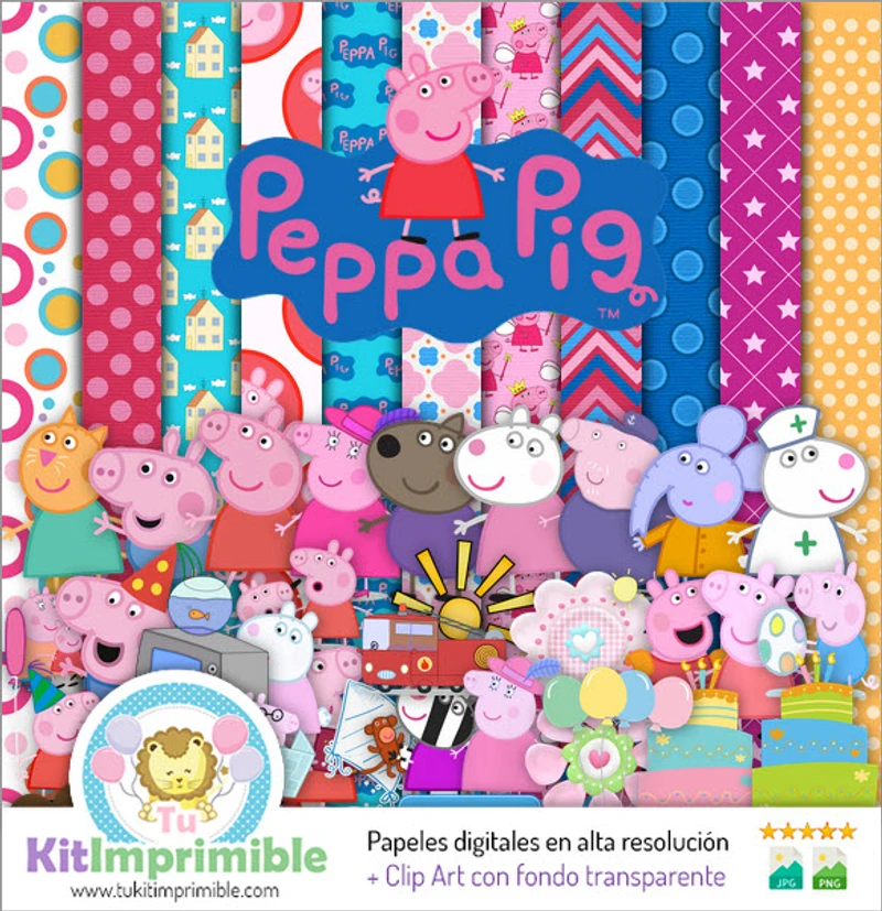 Desenhos digitais imprimíveis da Peppa Pig - M10