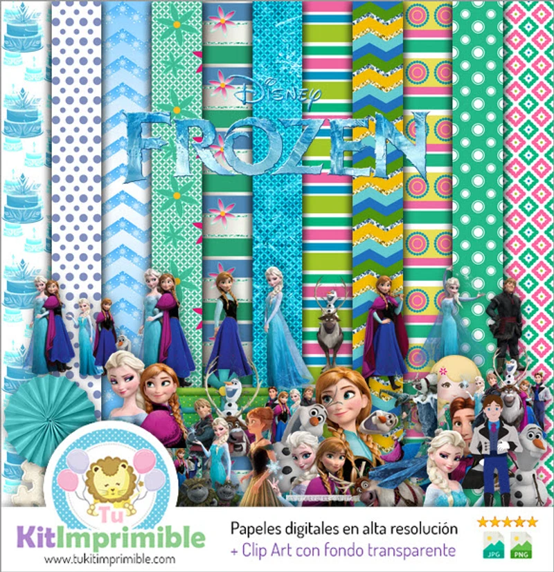 Desenhos digitais imprimíveis de Frozen para artesanato - M10
