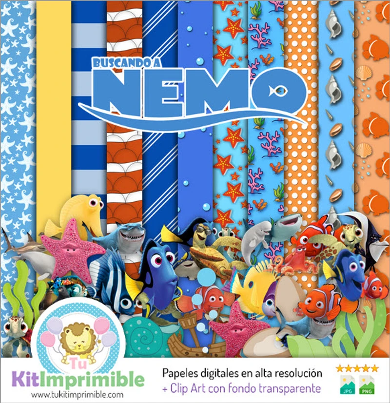 Documenti digitali Alla ricerca di Nemo Feste per bambini marini - M1