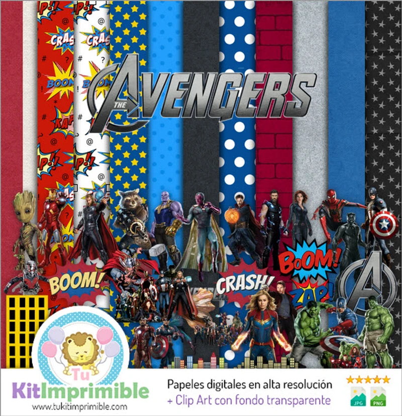 Documenti digitali The Avengers Superhero Parties - M1