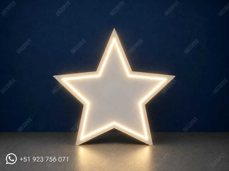 Estrella Decorativa LED de MDF