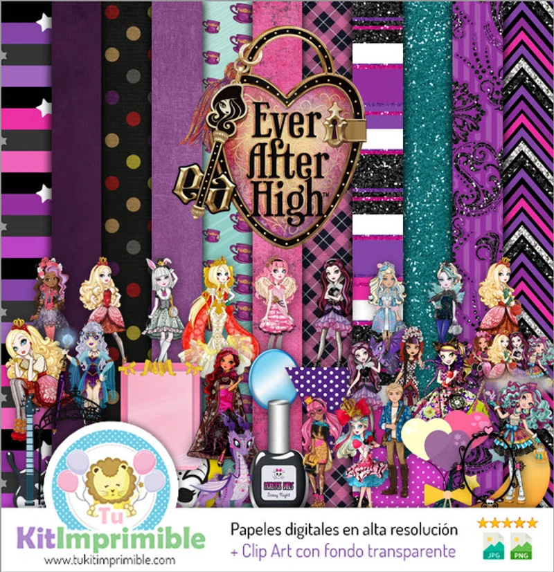 Ever After High 数字装饰背景套装 - M2