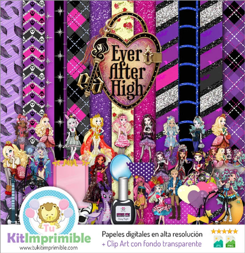 Ever After High Digital Textures Patterns - M3