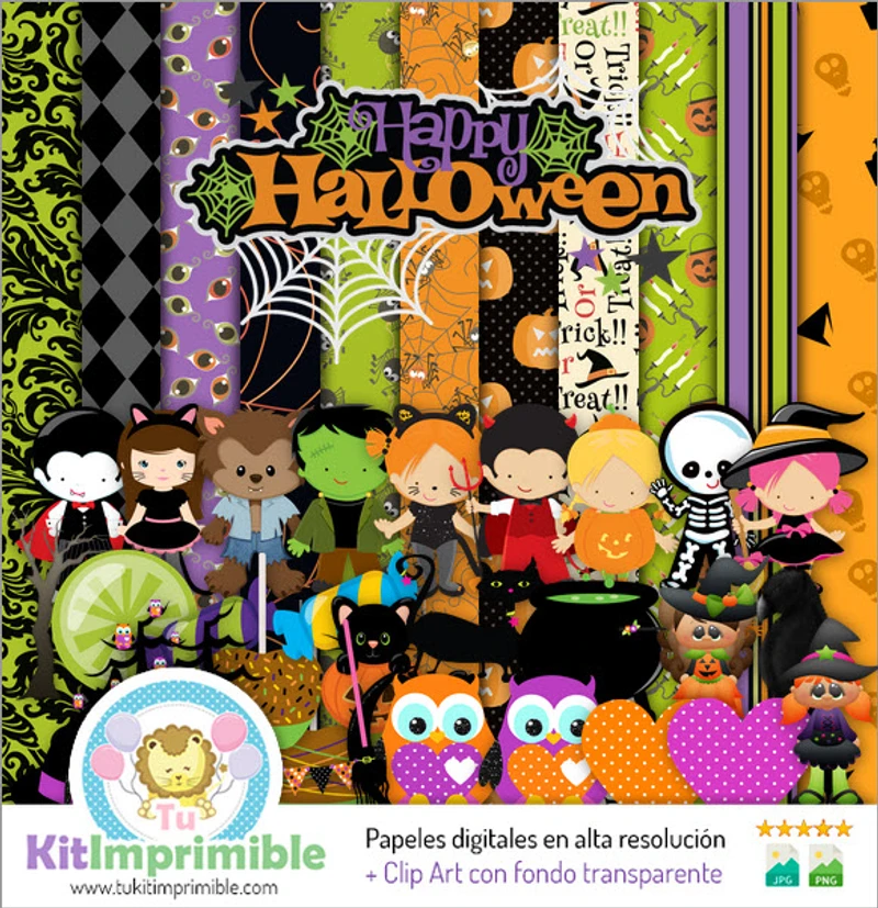 Fundos decorativos digitais para o Halloween - M9