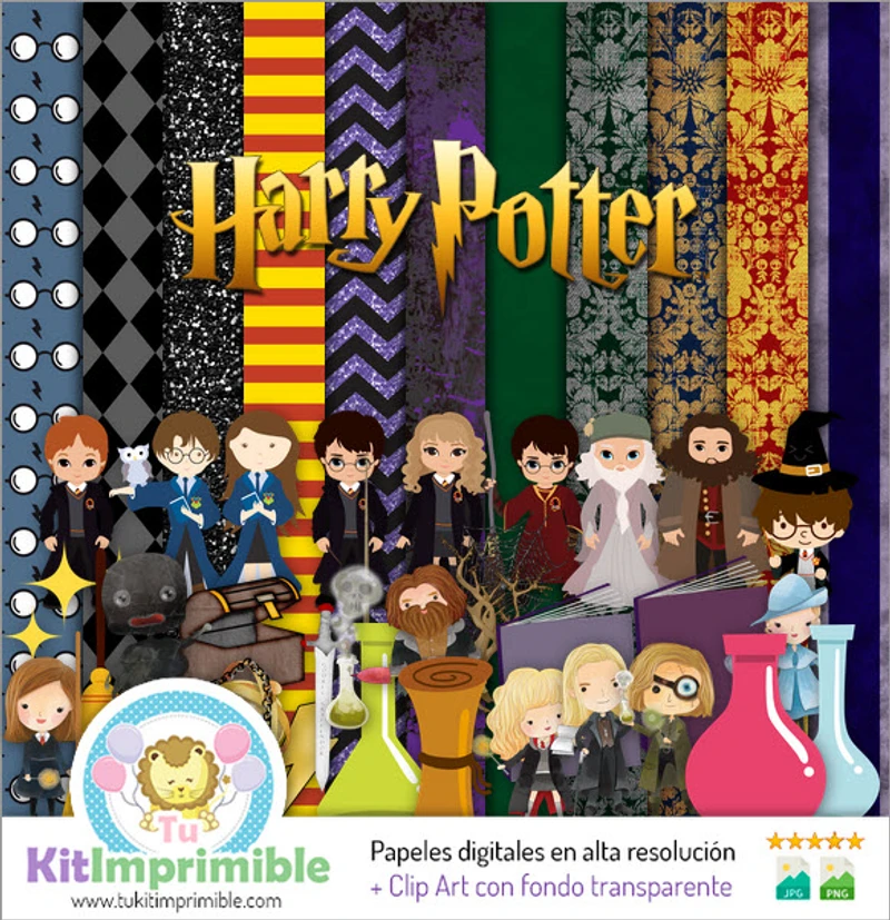 Harry Potter Digital Papers Feste Magiche - M1