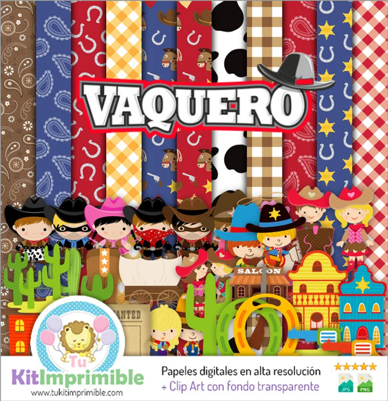 Invitations numériques style cowboy ranchera - M5