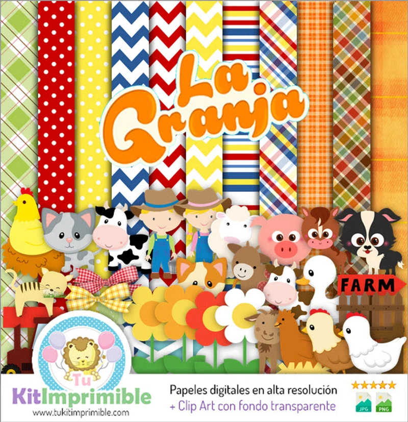 Kit completo para projetos criativos de fazenda digital - M11