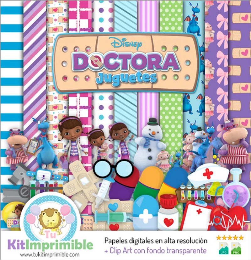 Kit de décoration numérique complet Doc McStuffins - M6