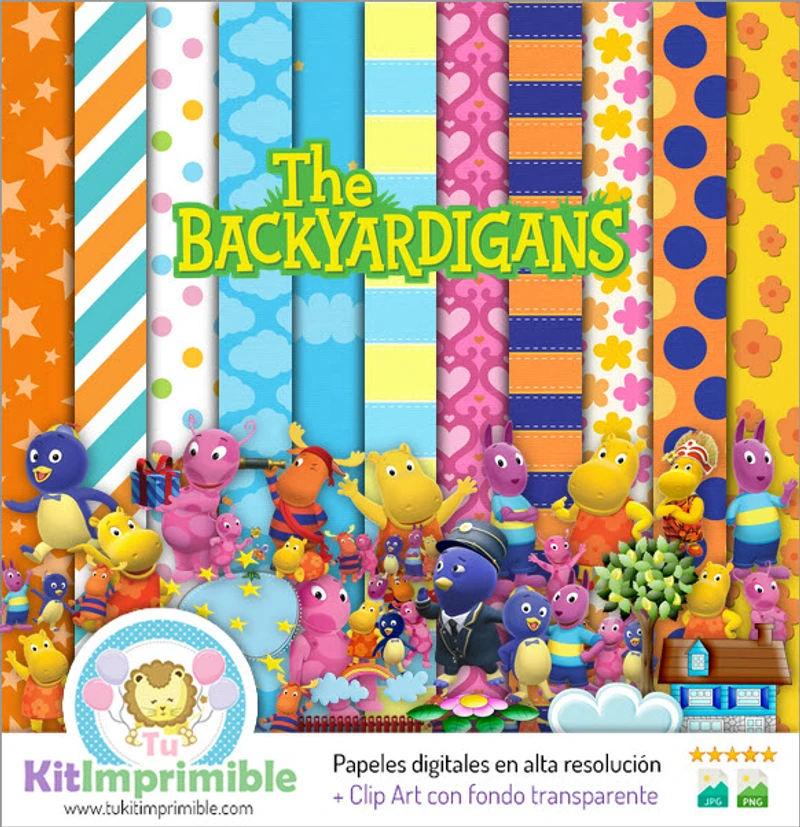 Kit de fond numérique Backyardigans pour fête - M2