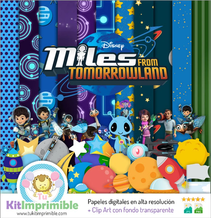 Kit de fundo digital Miles From Tomorrowland - M2