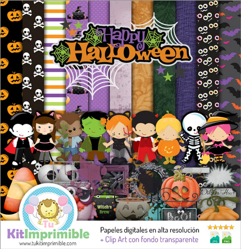 Kit Digital Halloween Completo Proyectos Creativos - M11