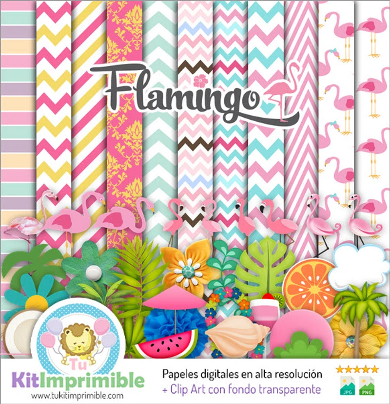 Kit Flamenco Digital Fondos Decorativos Fiestas - M2