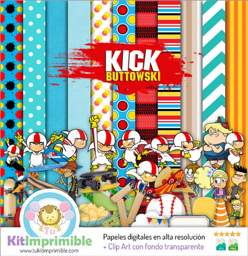 Kit Kick Buttowski Digital Fondos Decorativos - M2