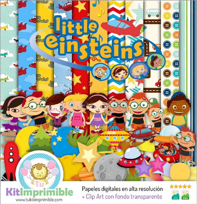 Kit Little Einsteins Digital Fondos Decorativos - M2