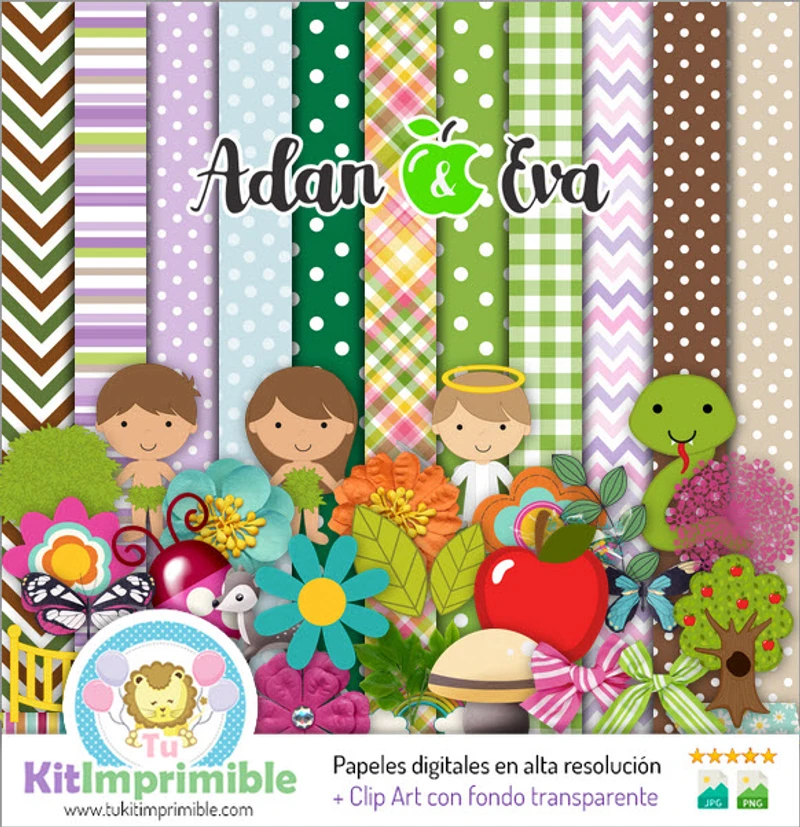 Kit numérique Adam et Ève - Décors et loisirs créatifs - M2