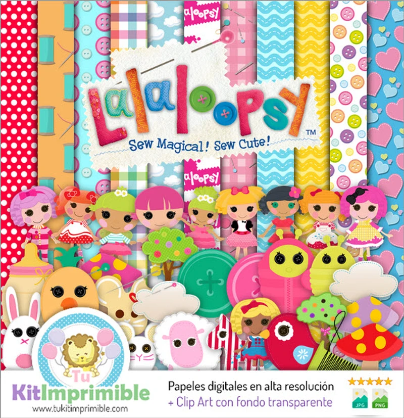 Lalaloopsy Digital Papers Feste Bambole - M1