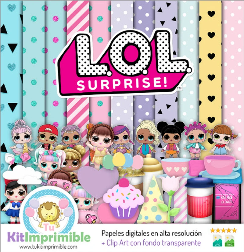 Lol Surprise Digital Papers Feste a Sorpresa - M1