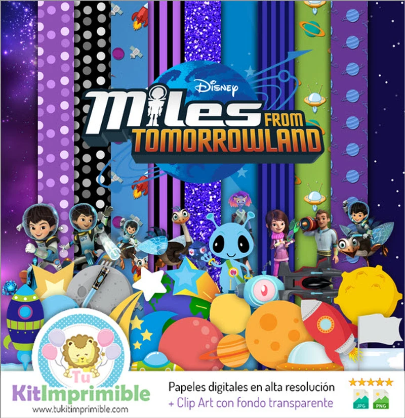 Miles From Tomorrowland Digital Papers Parties - M1