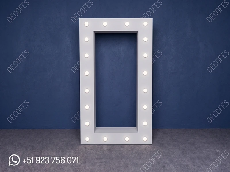 Moldura retangular iluminada