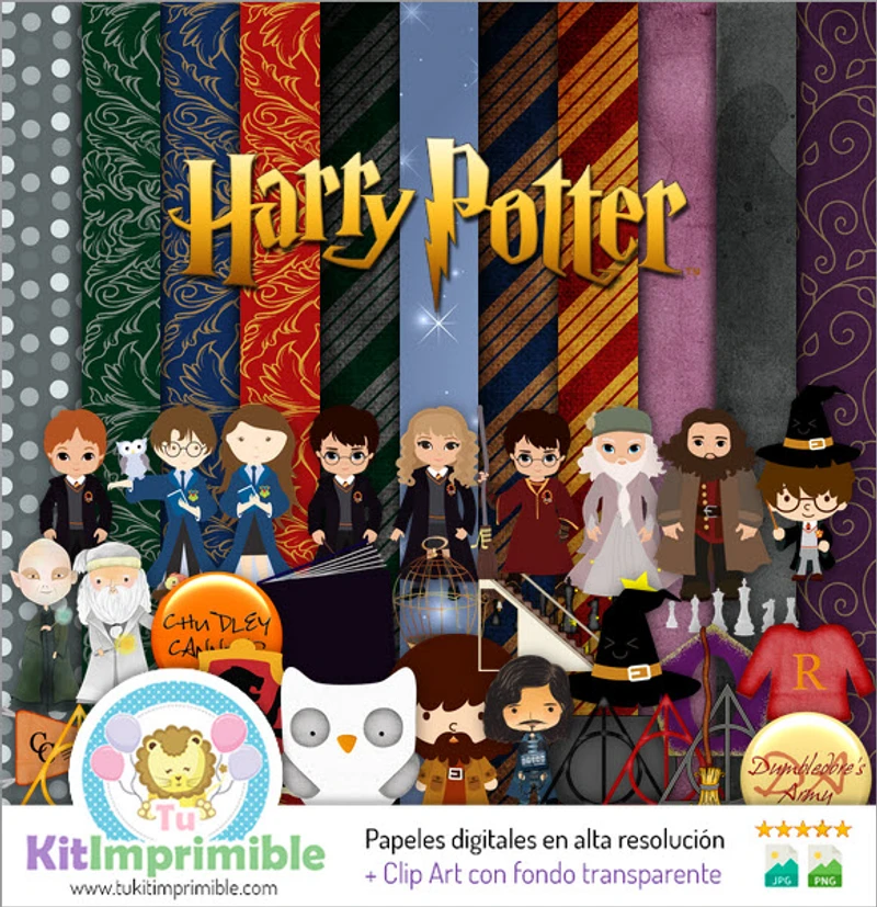 Motifs de scrapbooking numériques Harry Potter - M3