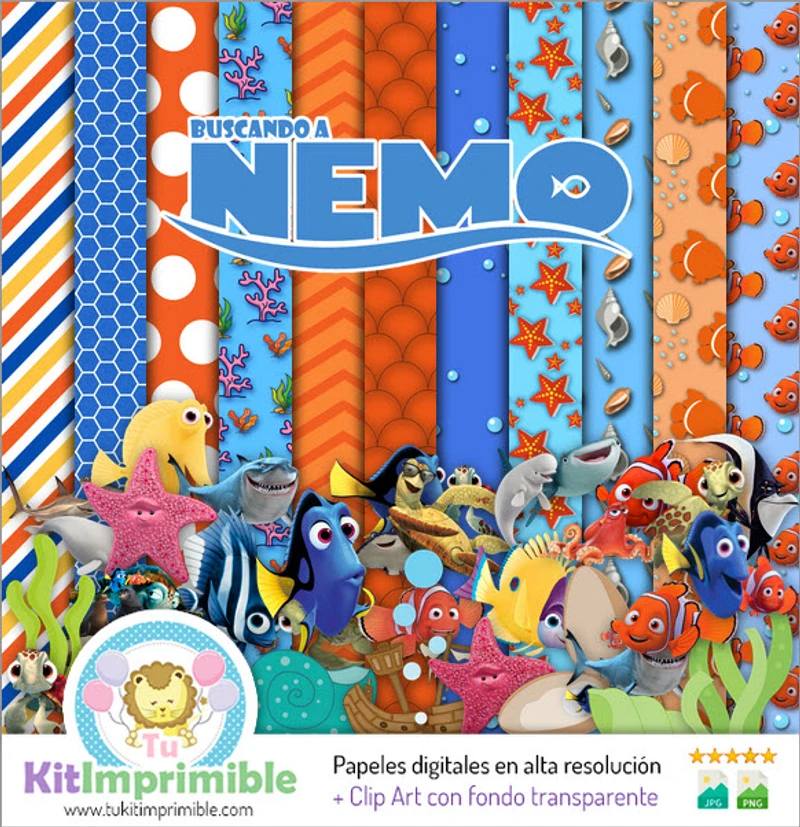 Motifs de scrapbooking numériques « Le Monde de Nemo » - M3