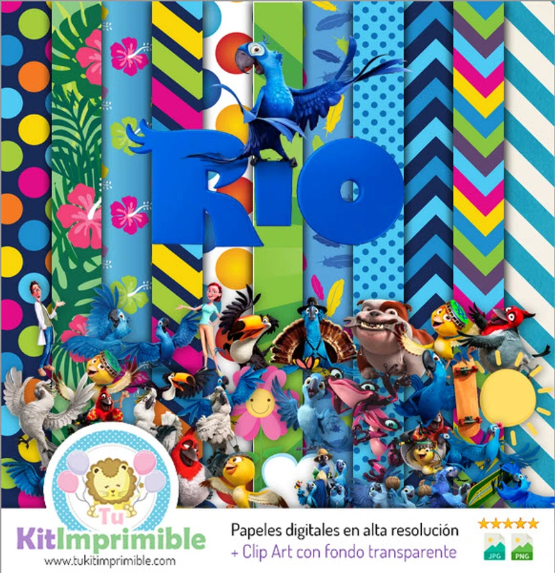 Motifs de scrapbooking Rio 2 Digital Textures - M3